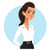 Woman avatar vector animated like tho ones in testimonial section-1