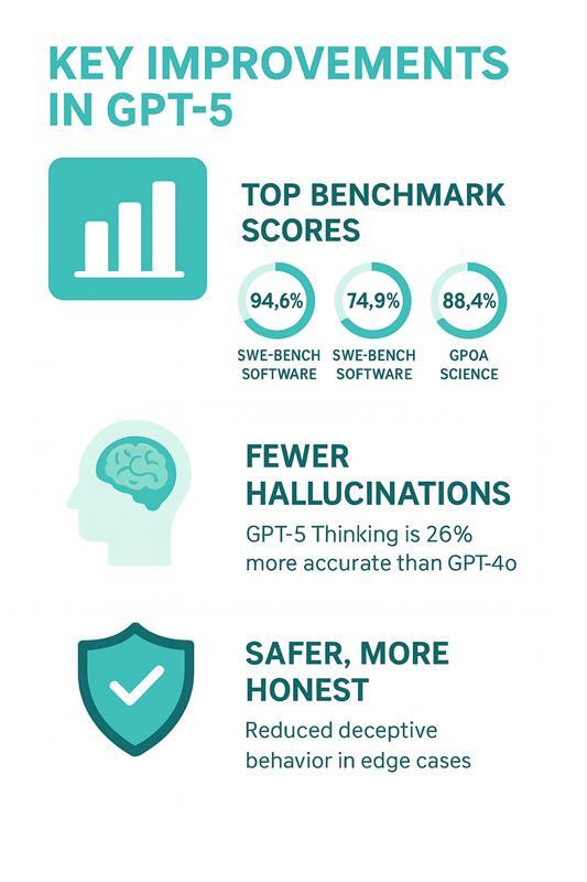 ChatGPT-5 Key Upgrades Infographics
