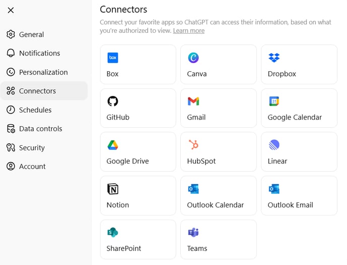 hubspot Chatgpt connector