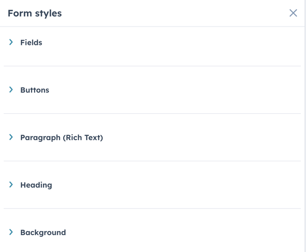 HubSpot form style tool